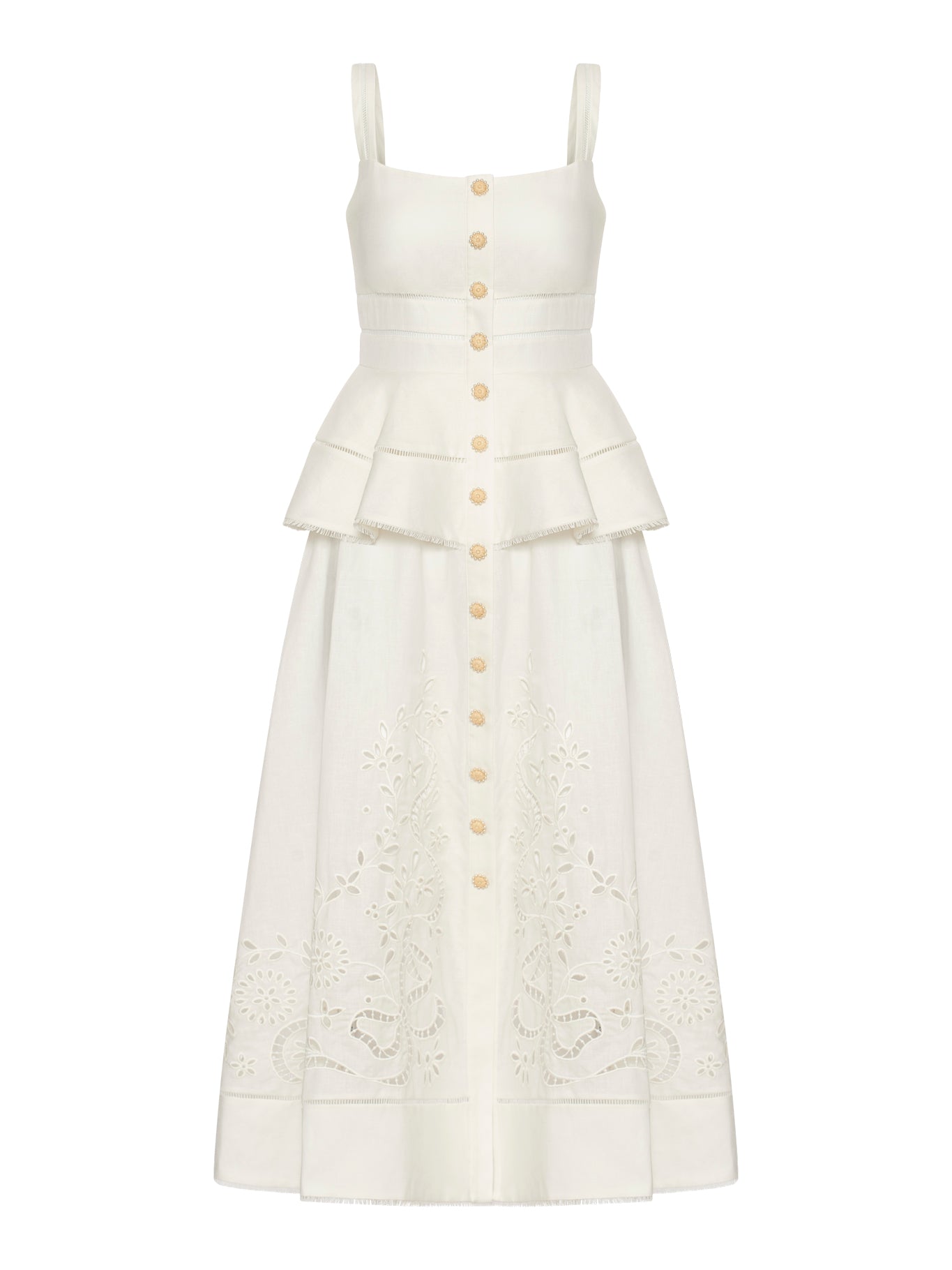 Stylish Long Linen Mix Dress for Women - Breathable Summer Maxi Dress for Beach, Vacation & Casual Outings
