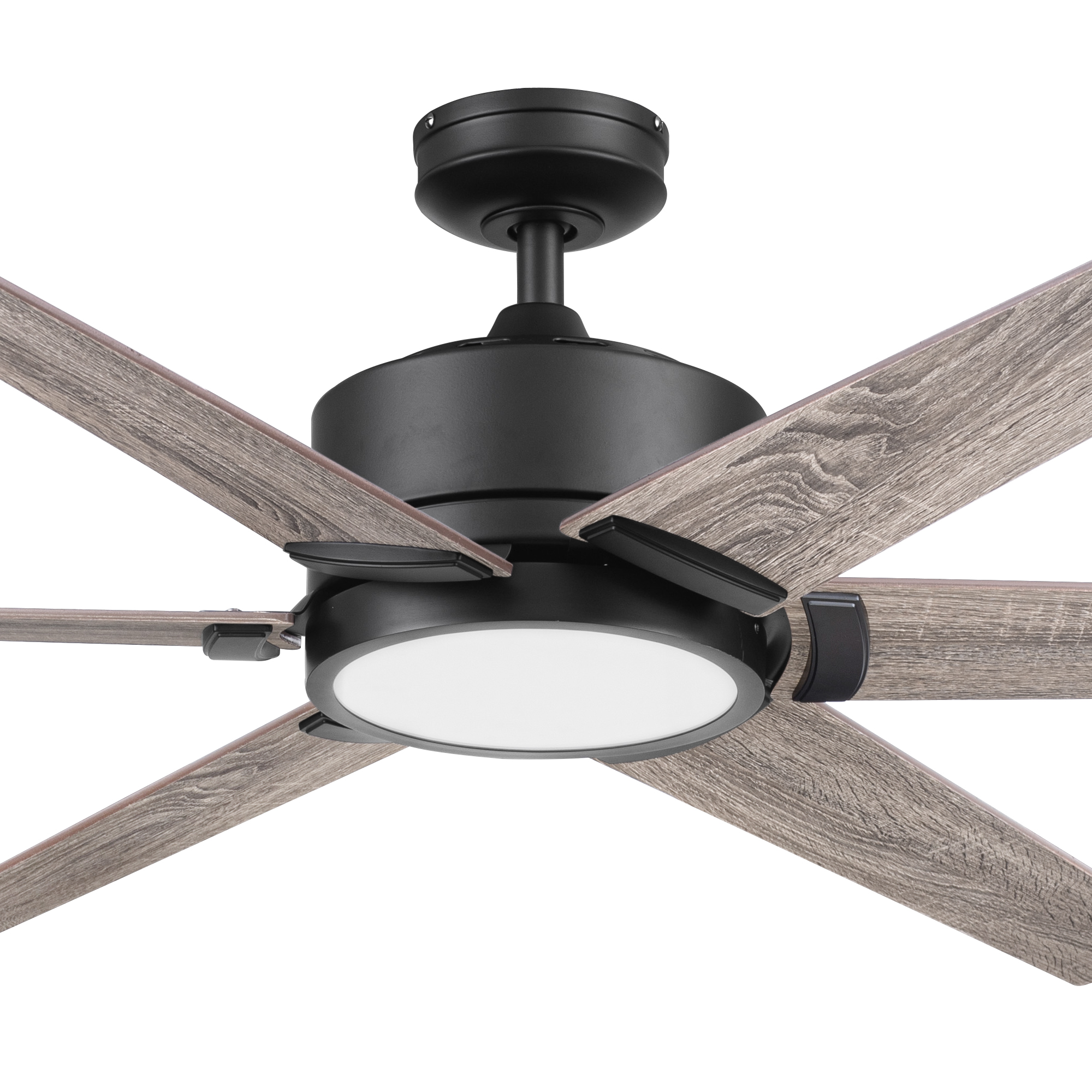 Honeywell Talbert 62 Inch Matte Black Ceiling Fan with Light Kit and Remote Control - Perfect for Living Room, Bedroom, and Outdoor Covered Patio
