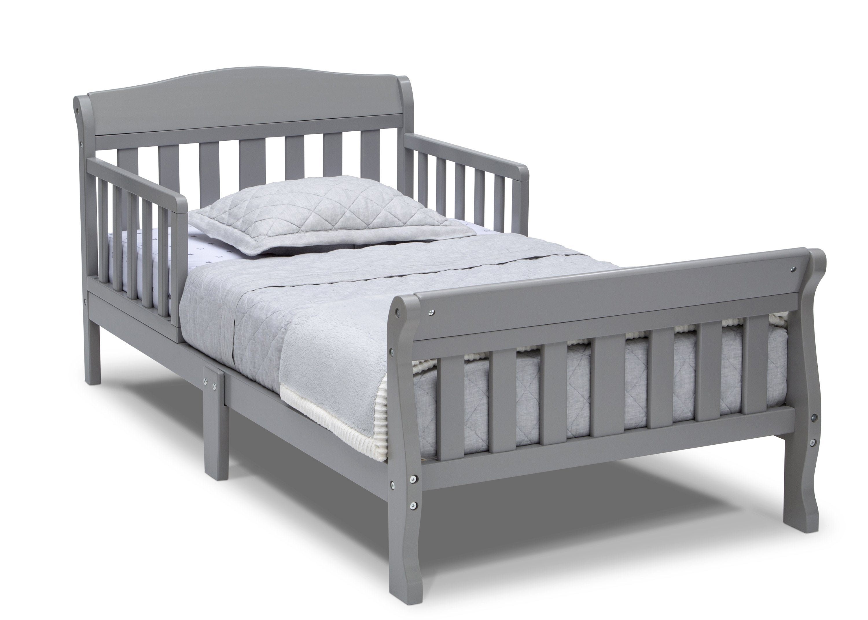 Canton Toddler Bed for Kids - Safe & Comfortable Wooden Toddler Bed with Guardrails | Perfect for Nursery, Daycare & Transitioning from Crib to Big Kid Bed