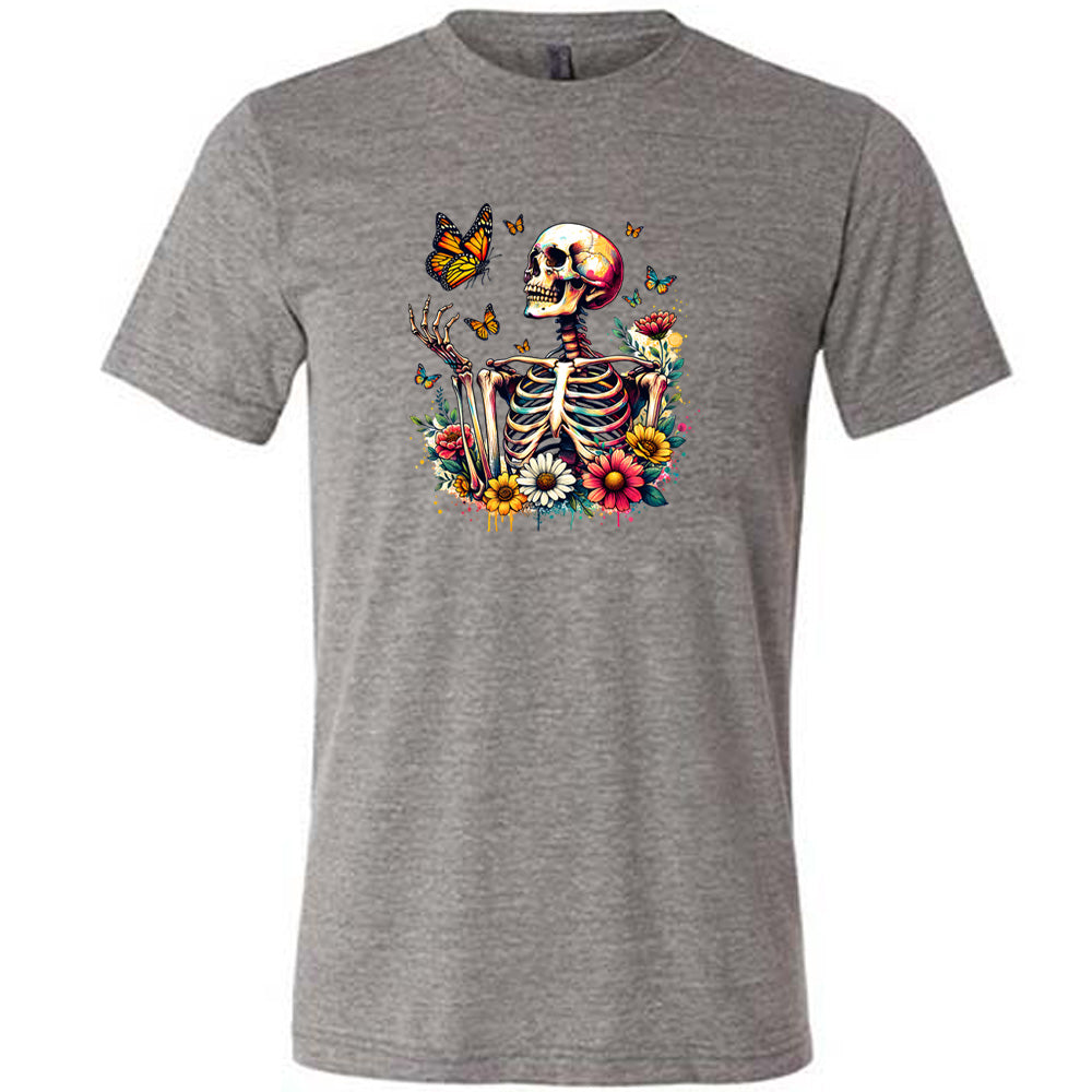 Skeleton Butterflies Graphic T-Shirt for Men & Women | Gothic Unisex Tee for Casual Wear, Halloween, and Alternative Fashion