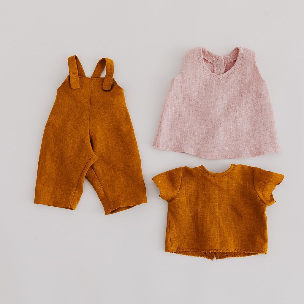 Mustard Linen Dolls Shirt for Women - Vintage Style Button Down Blouse - Perfect for Casual Outfits, Summer Wear & Boho Fashion