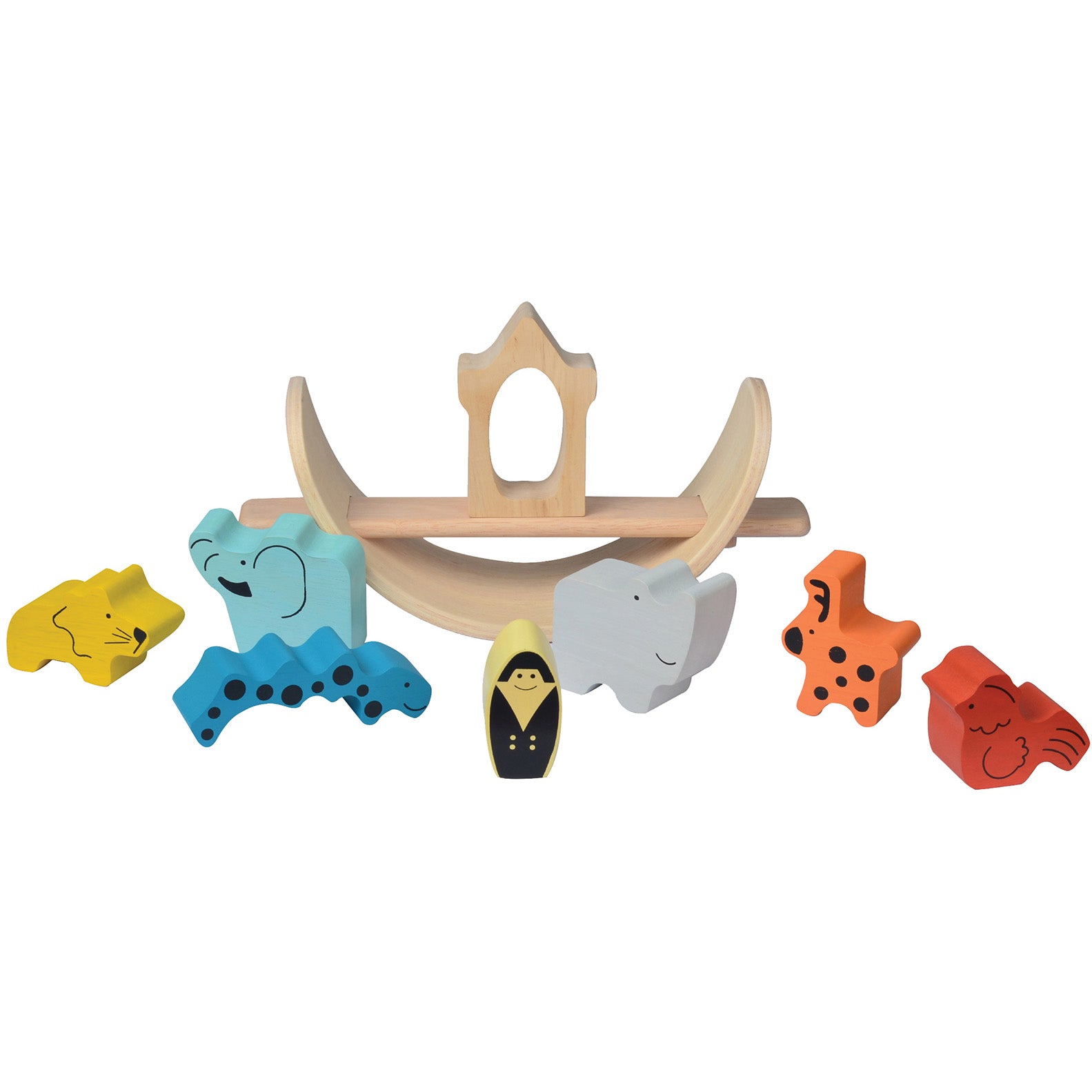 Noah's Ark 3D Wooden Puzzle - Bass & Bass Stack & Build Balance Toy for Kids | Educational STEM Toy for Home, School & Playtime