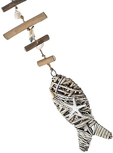 Handmade Wooden Fish Pendant - Nautical Themed Wall Decor for Home, Nursery & Kindergarten | Natural Wood Cutout Ornament | Unique Gift Idea for Beach House Decor & Kids Room