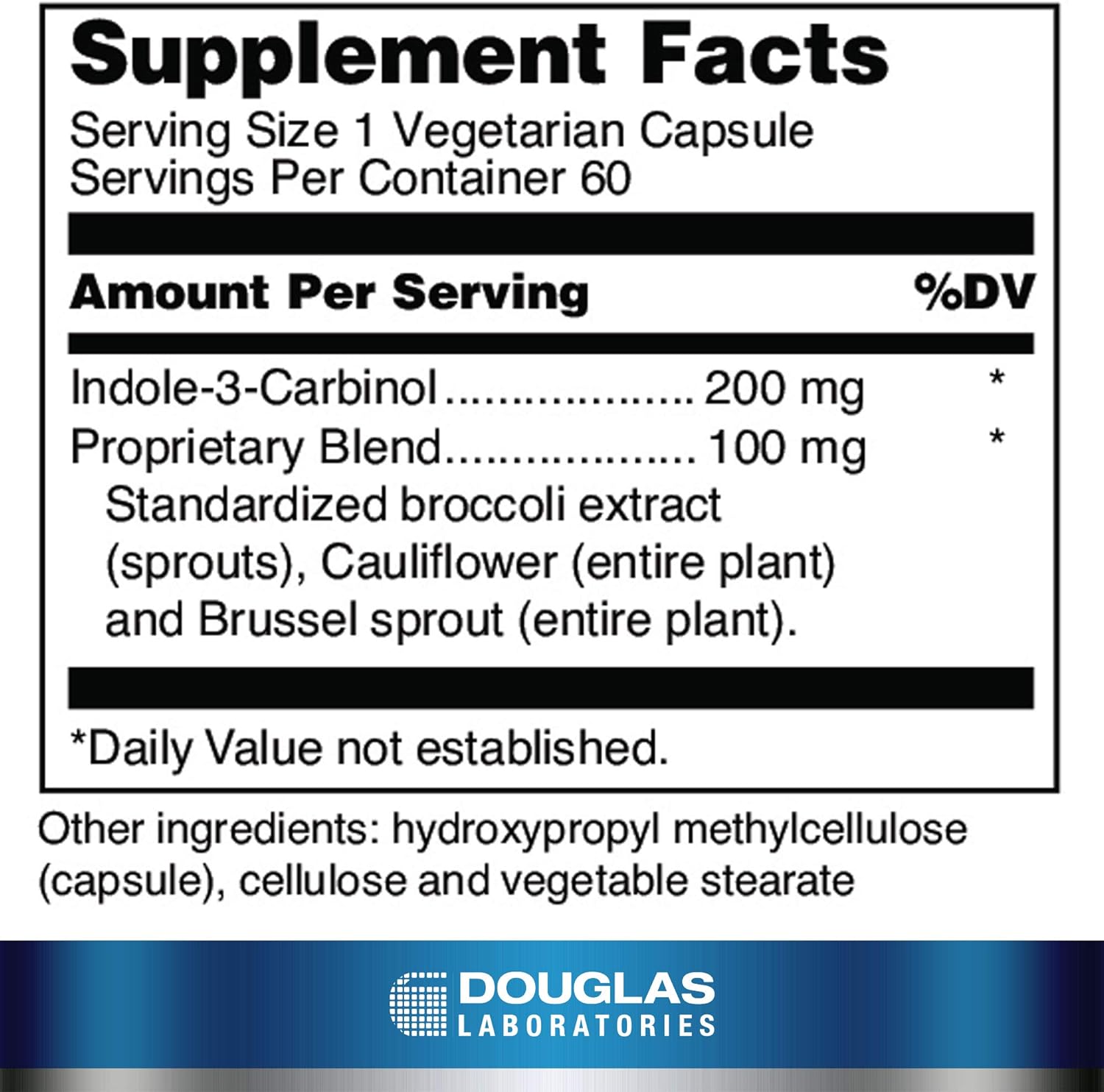 Douglas Labs Ultra I3C Supplement - 60 Capsules for Immune Support & Detox | Boost Metabolism & Cellular Health | Ideal for Daily Wellness & Detox Routines