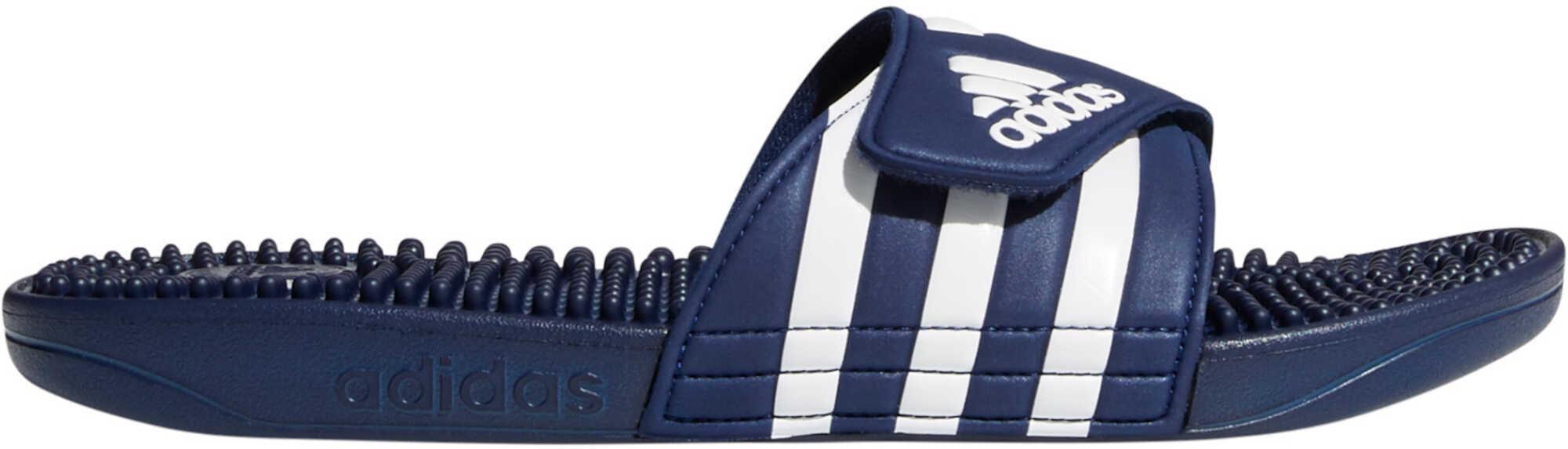 Adidas Adissage Men's Comfort Slides - Lightweight & Breathable Sandals for Walking, Gym, Pool & Beach - Black/White