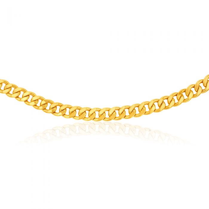 9ct Magnificent Yellow Gold Copper Filled Curb Chain Bracelet - Elegant Jewelry for Women, Gift for Her, Perfect for Parties, Weddings & Special Occasions