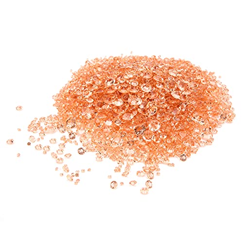 Premium Acrylic Rhinestones - Non-Toxic, Odorless & Durable Rose Gold Gems for DIY Jewelry, Wedding Table Decor, Party Centerpieces - Perfect for Crafting, Nail Art, and Home Decoration