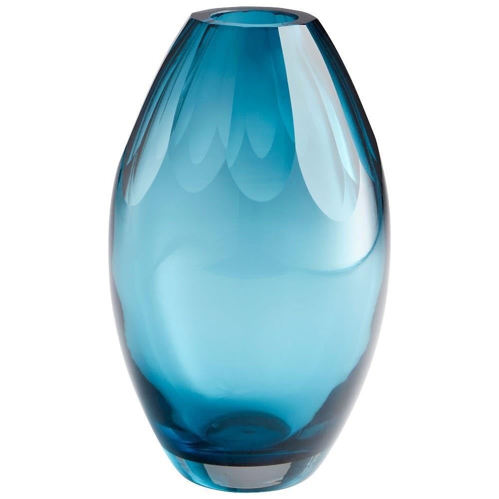 Cyan Design 10312 Cressida 12 Inch Blue Ceramic Vase - Large Home Decor for Living Room, Dining Table, Wedding Centerpiece & Floral Arrangements