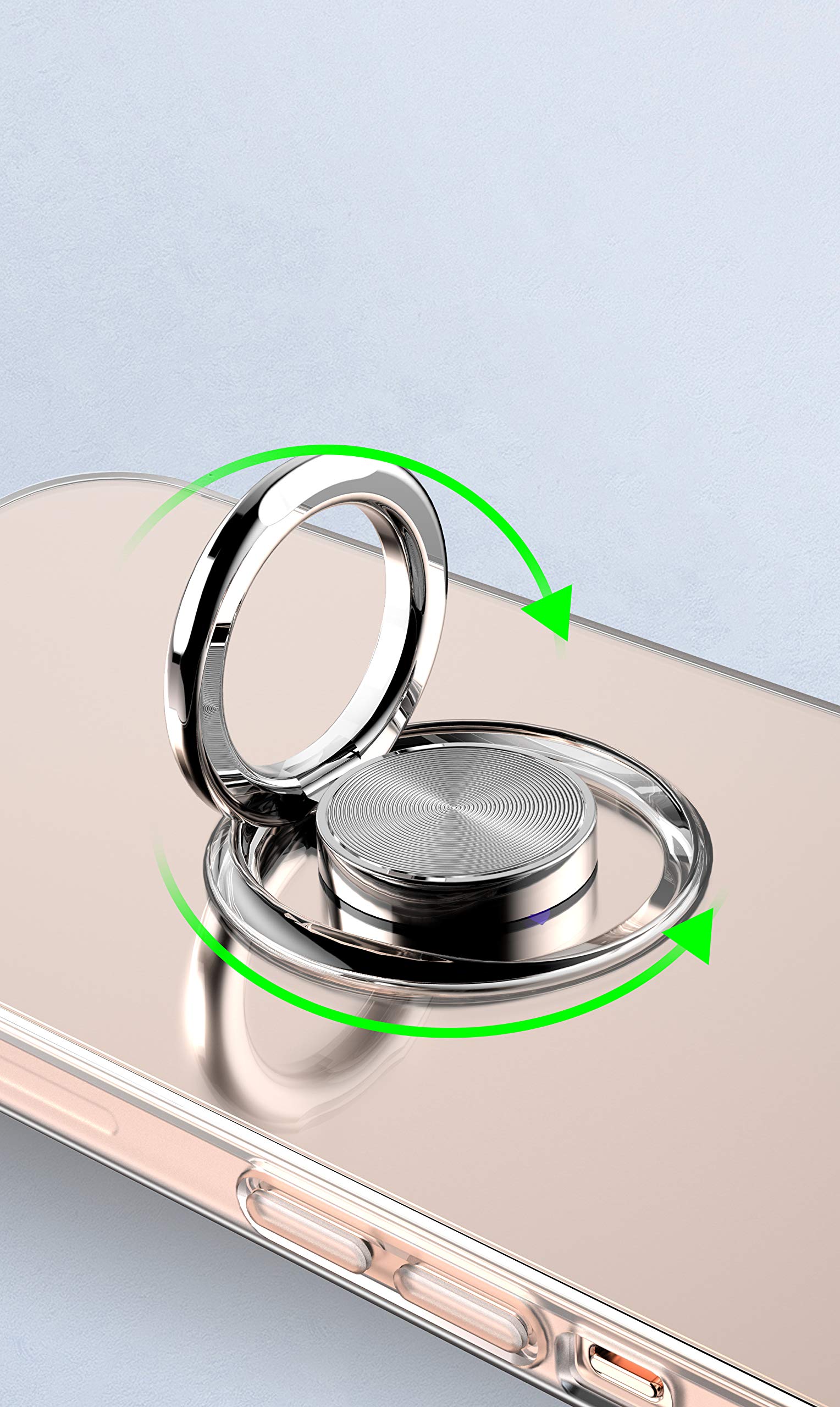 SORAKA iPhone 11 Pro Max Case with Ring Holder - Slim Fit Soft TPU Clear Phone Cover with Metal Plate for Magnetic Car Mount | Perfect for Driving, Travel & Everyday Protection