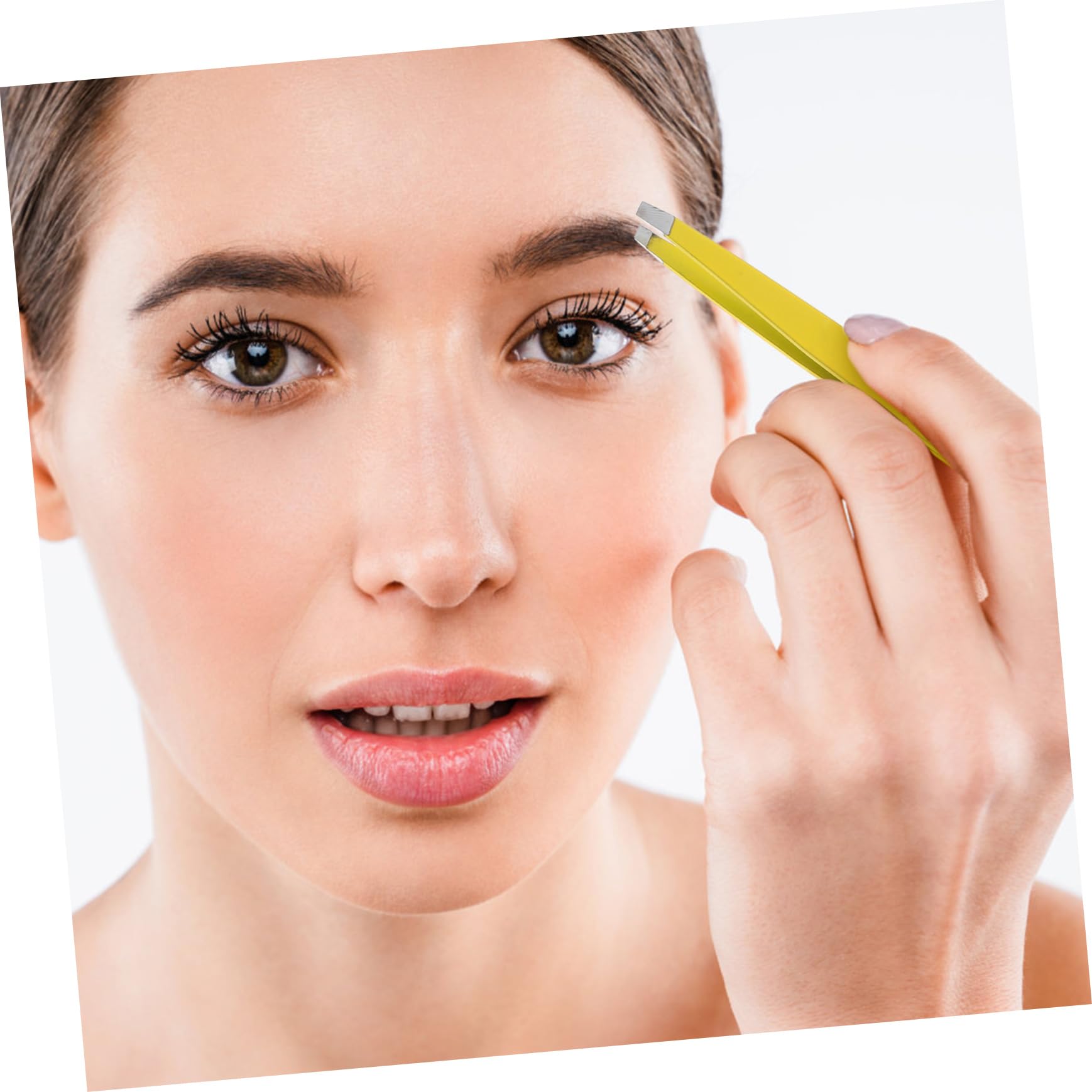 6-Piece Eyebrow Clip Set - Stainless Steel Hair Removal & Shaping Kit with Tweezers & Threading Tool - Portable Eyebrow Trimming Essentials for Perfect Brows at Home or Travel