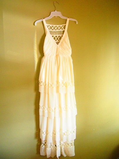 Mara Hoffman Gaia Silk Chiffon Lattice Gown - Elegant Flowy Maxi Dress for Weddings, Parties & Special Occasions