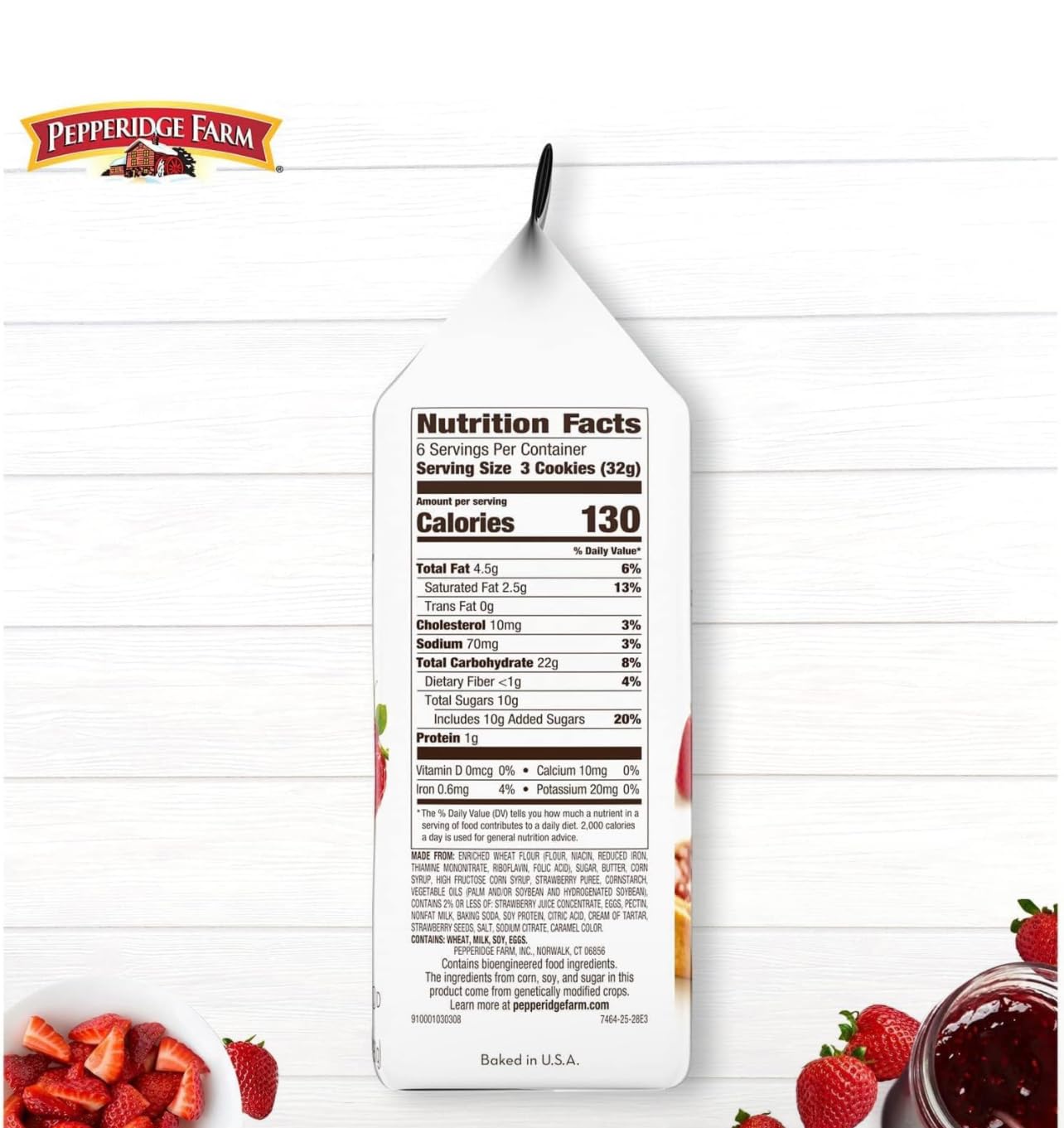 Pepperidge Farm Verona Indulgence Strawberry Thumbprint Cookies - 72 Count (4 Packs) | Buttery Shortbread with Strawberry Filling | Perfect for Parties, Gifts & Holiday Treats