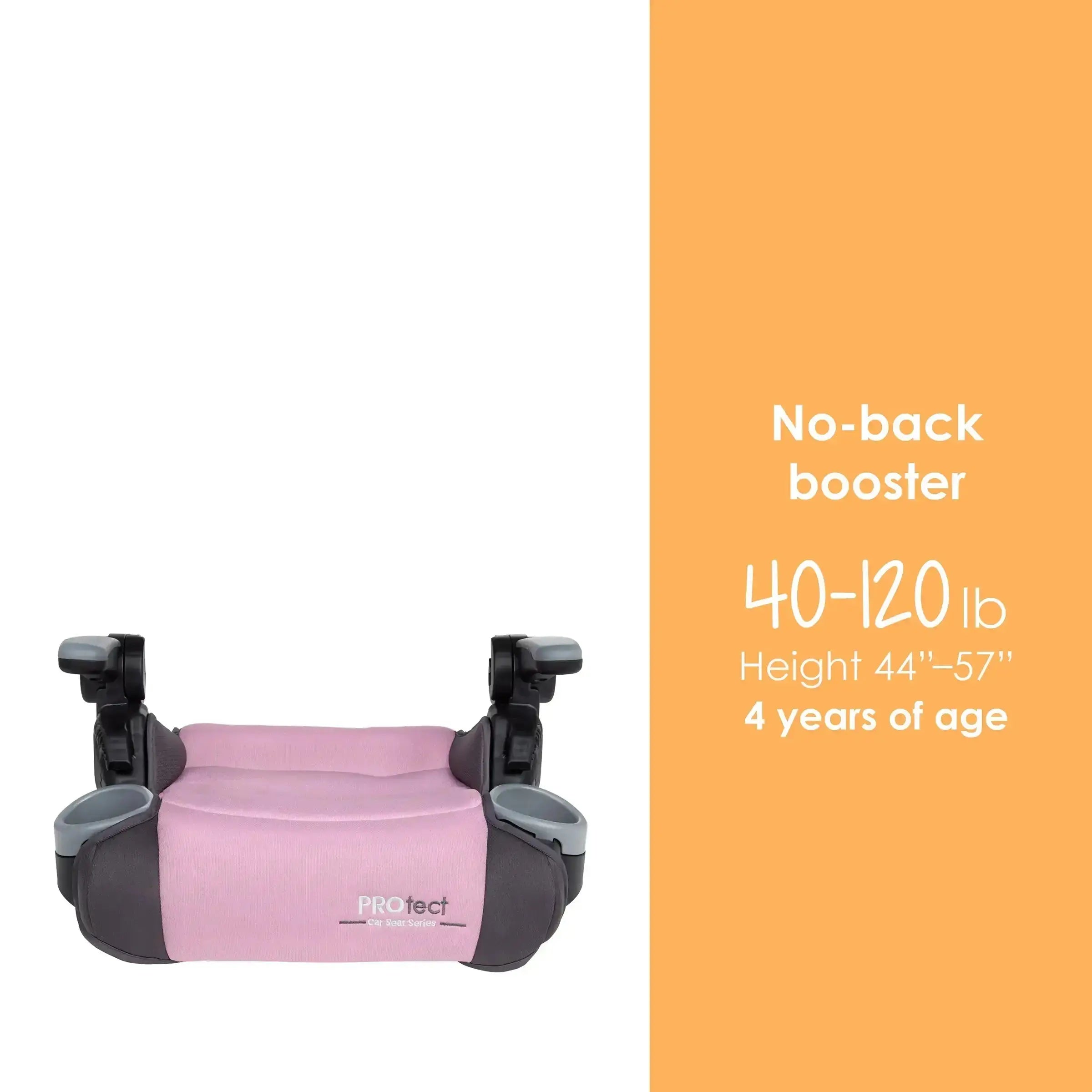 PROtect 2-in-1 Folding Booster Car Seat for Kids - Convertible High Back & Backless Car Seat for Travel & School - Safe & Portable for Toddlers 3-12 Years Old