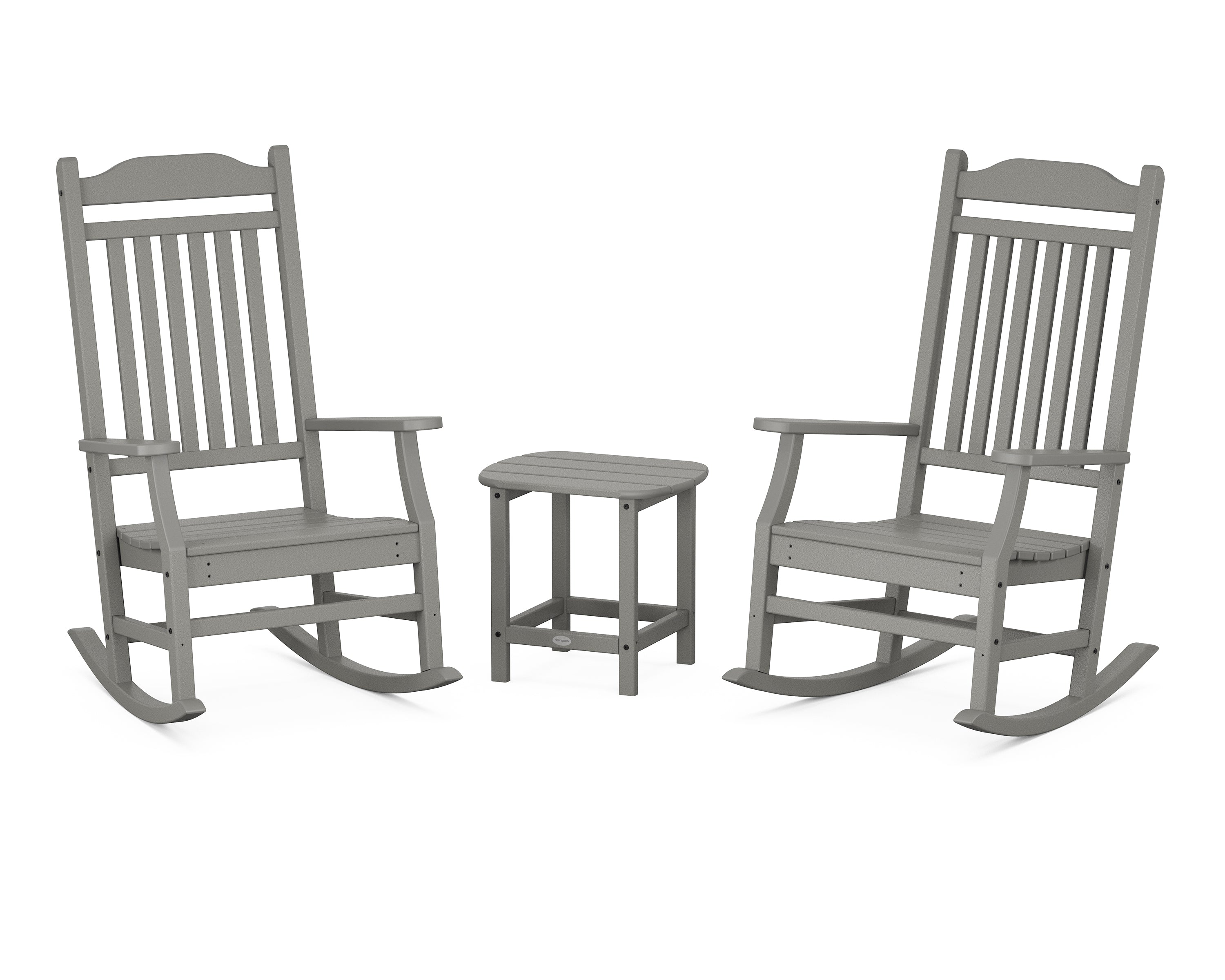 POLYWOOD Country Living Cottage Rocking Chair 3-Piece Set - Outdoor Patio Furniture for Porch, Garden & Backyard Relaxation
