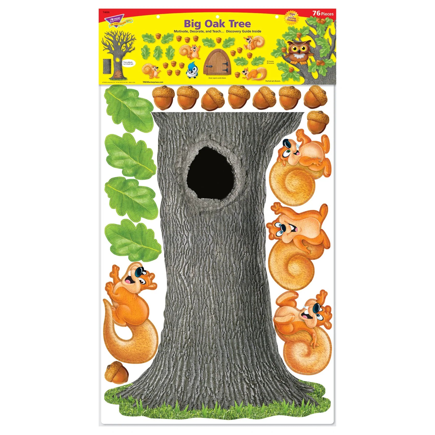 Big Oak Tree Bulletin Board Set for Classroom Decor - Nature-Themed Corkboard with Leaves & Branches - Perfect for School, Office, or Kids Room Organization