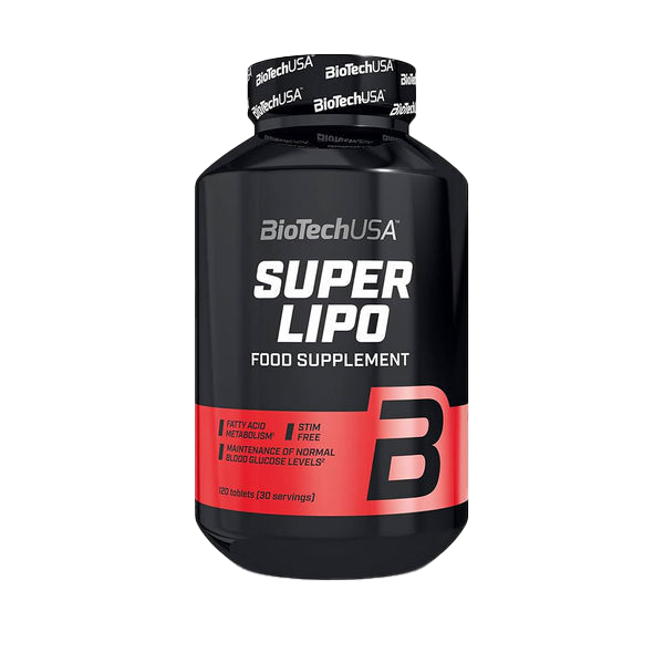 BioTechUSA Super Lipo Fat Burner Supplement - 120 Tablets for Weight Loss & Energy Boost | Supports Metabolism & Fitness Goals
