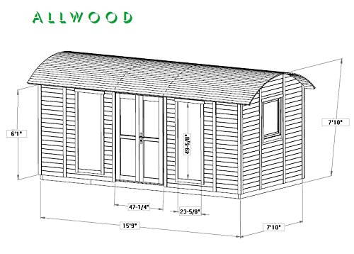 Mayflower 117 SQF Garden House Kit - DIY Backyard Cabin, Tiny Home, or Outdoor Retreat - Perfect for Relaxation, Guest House, or Home Office