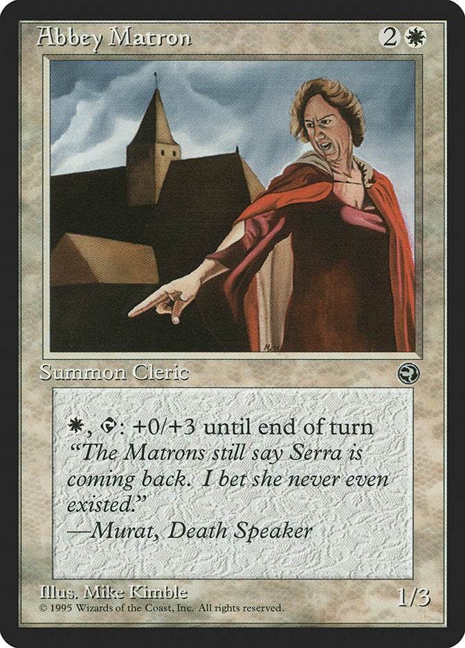 Abbey Matron (Murat Flavor Text) - Homelands MTG Card - Rare Magic: The Gathering Collectible Card Game - Perfect for MTG Deck Building & Strategy Games