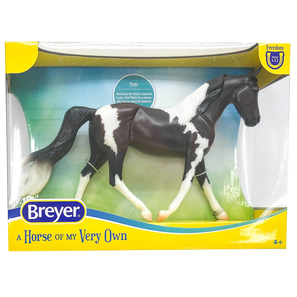 Breyer Freedom Series 1:12 Scale Hand Painted Pinto Horse Model - Realistic Collectible Toy for Display, Gift, and Home Decor