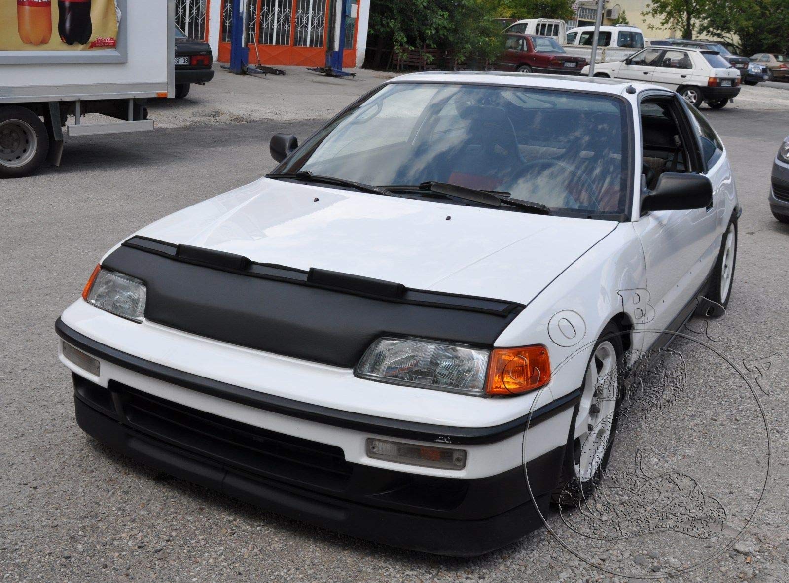 Honda Civic CRX 88-91 Car Hood Bonnet Mask Bra Cover - Perfect Fit for 1988 1989 1990 1991 Models | UV Protection & Paint Guard for Daily Driving & Car Shows