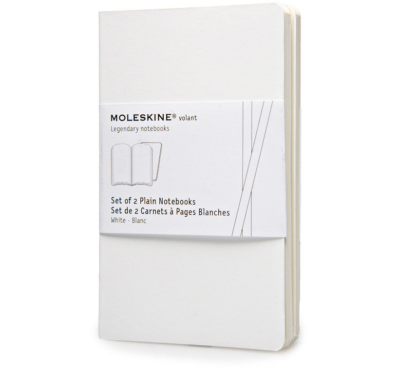 Moleskine Volant Plain Pocket Notebook Set of 2 - Premium Writing Journal for Travel, Work & Daily Notes - Perfect for Students, Professionals & Artists