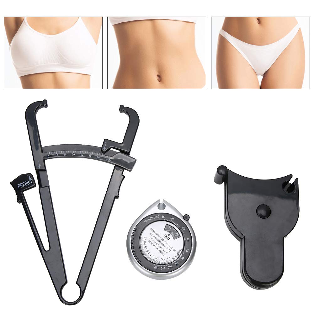Professional Body Fat Caliper - Accurate Handheld Skinfold Measurement Tool for Men & Women - Includes Body Fat Percentage Chart - Perfect for Waist, Leg, Arm Fitness Tracking - Home Gym & Personal Trainer Essential