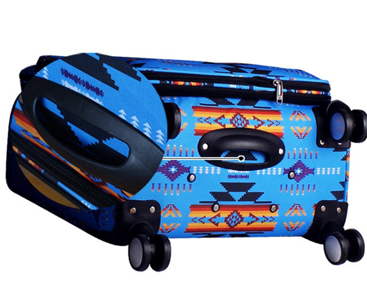 Southwest Design Navajo Print 3-Piece Luggage Set in Black – Perfect for Travel, Vacations & Airplane Carry-On