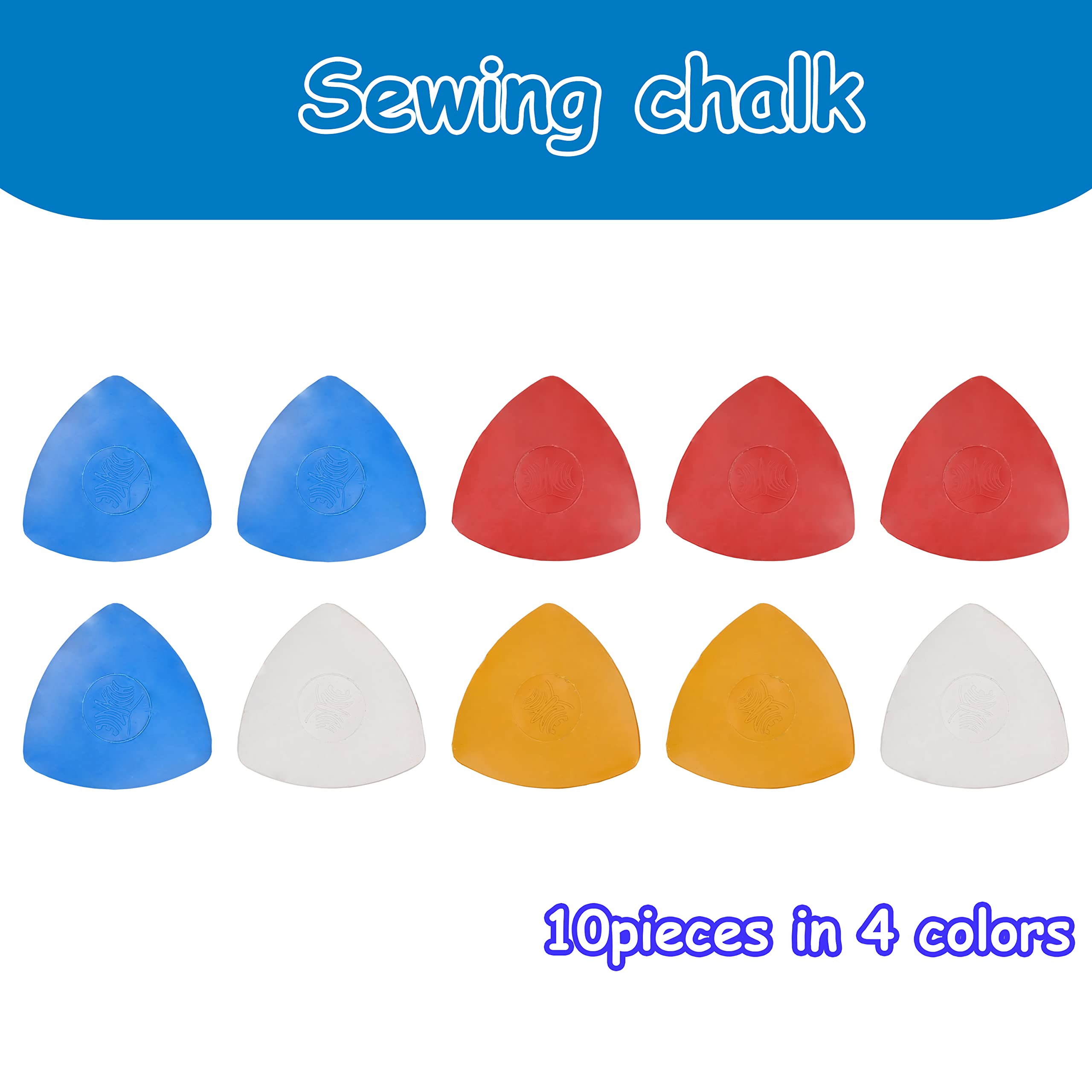 10Pcs Professional Tailors Chalk Set - Fabric Marking Chalk for Sewing, Alterations, Cutting & Crafting | Ideal for Hemming, Basting & DIY Clothing Projects | Perfect for Tailors, Seamstresses & Home Sewing Enthusiasts