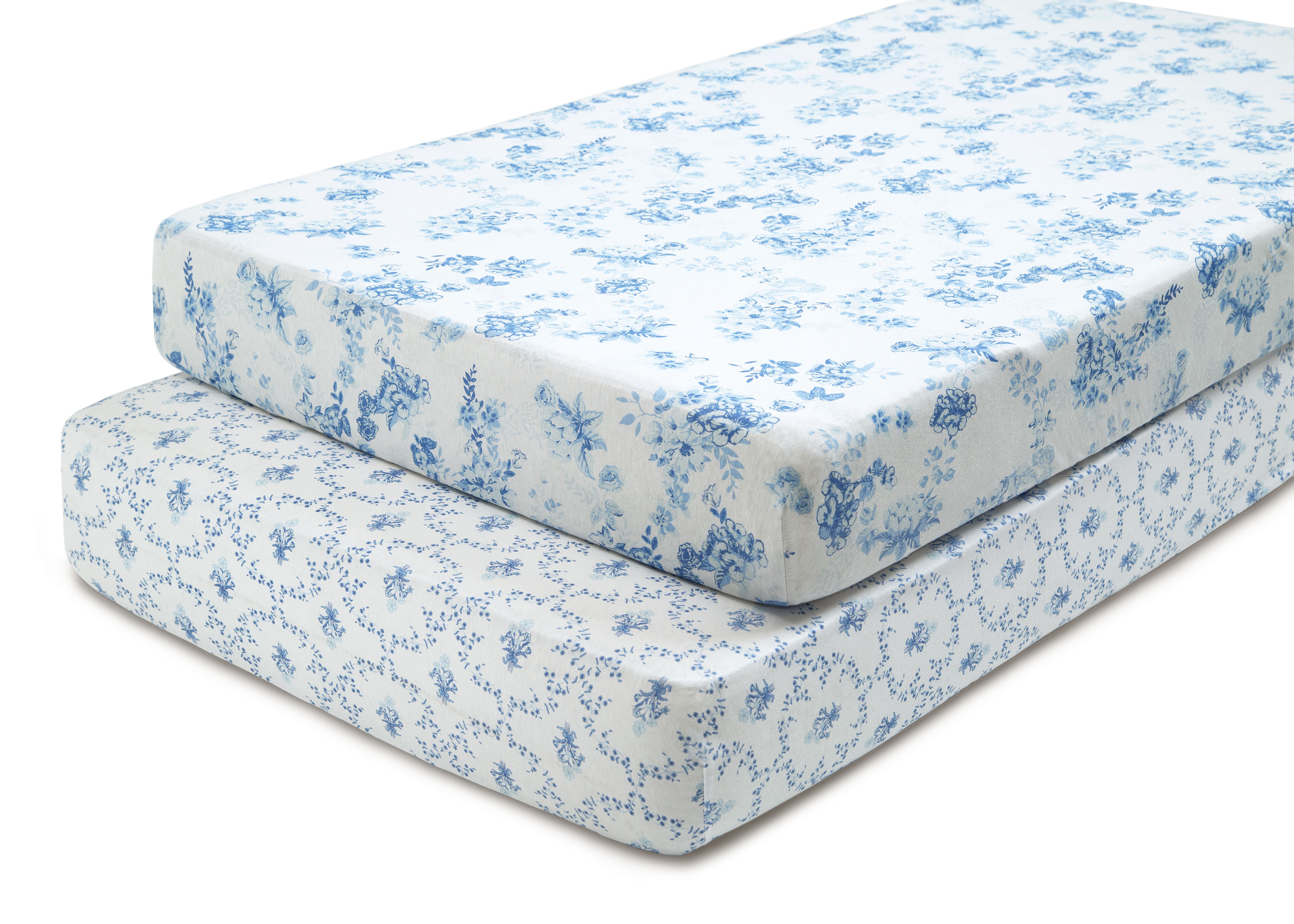 100% Organic Cotton Fitted Crib Sheets 2 Pack - Soft Baby Crib Bedding for Safe & Comfortable Sleep - Perfect for Nursery, Daycare & Travel