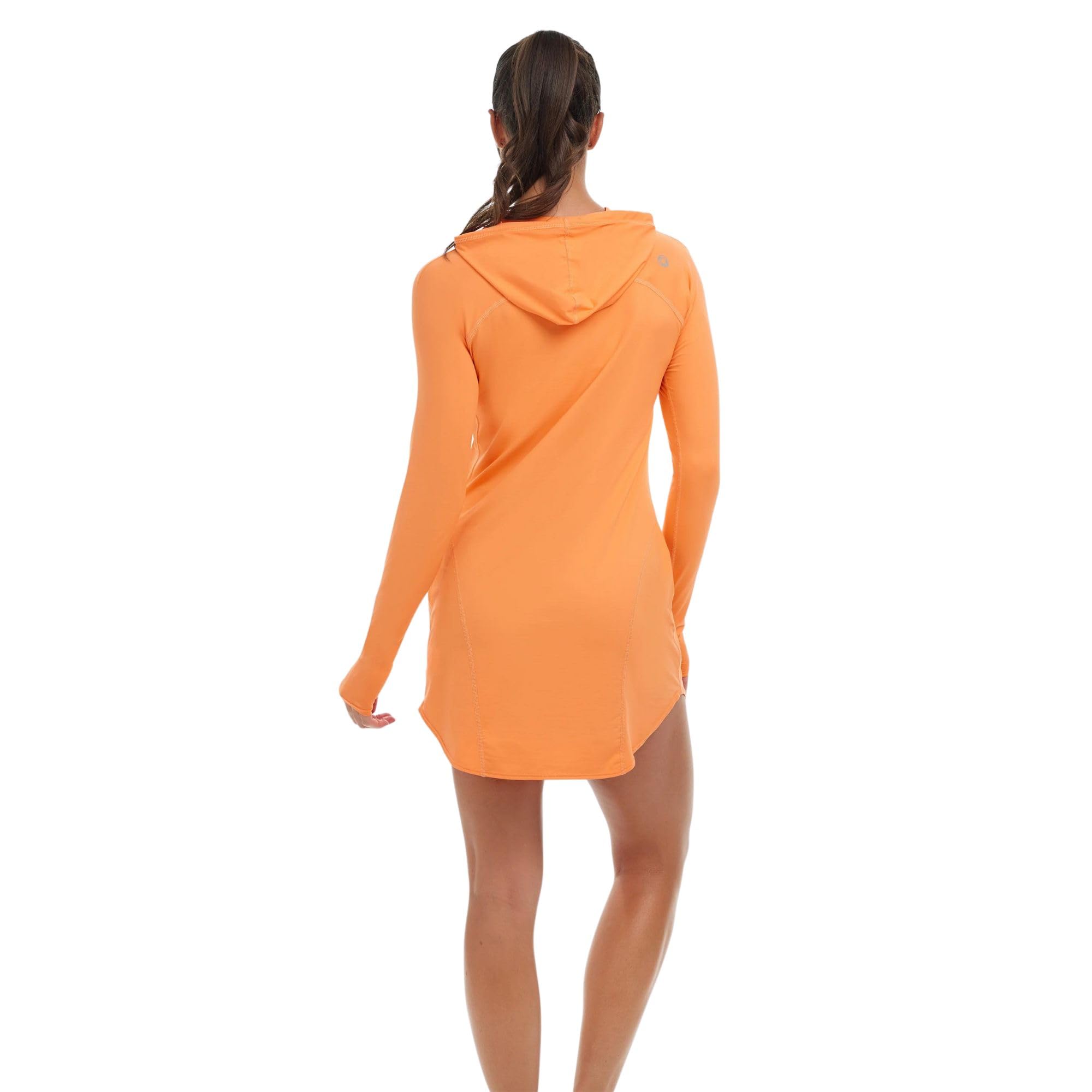 Women's UPF 50+ Sun Protection Hoodie Dress - Lightweight Quick-Dry Activewear for Running, Yoga & Outdoor Sports