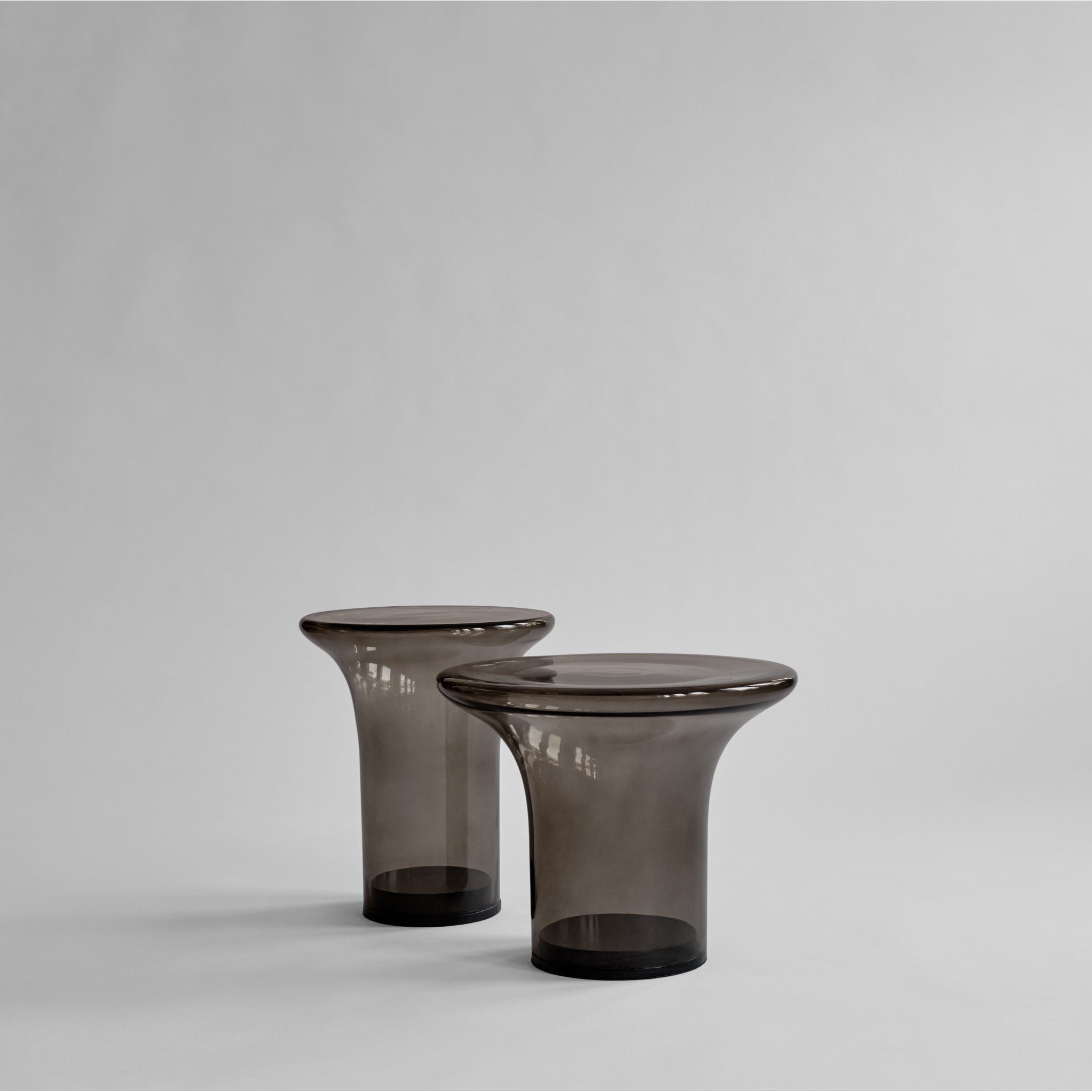 PRE ORDER 101 COPENHAGEN Trumpet Side Table - Low Profile 35cm Height - Smoked Forest Finish - Modern End Table for Living Room, Bedroom & Office Decor