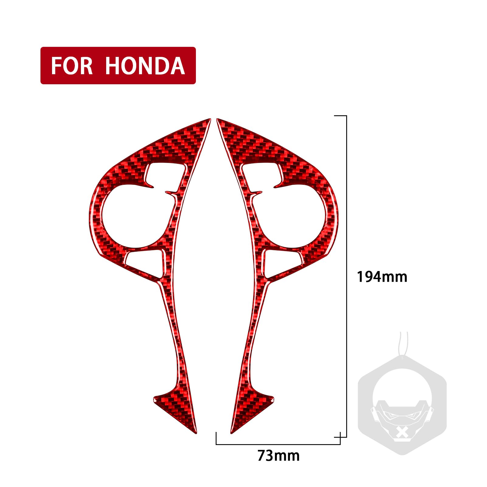 Premium Real Carbon Fiber Steering Wheel Button Cover Trim - Compatible with Honda Accord 2013-2017 Models - Interior Car Accessories (Red) - Enhance Driving Comfort & Style for Daily Commute & Road Trips