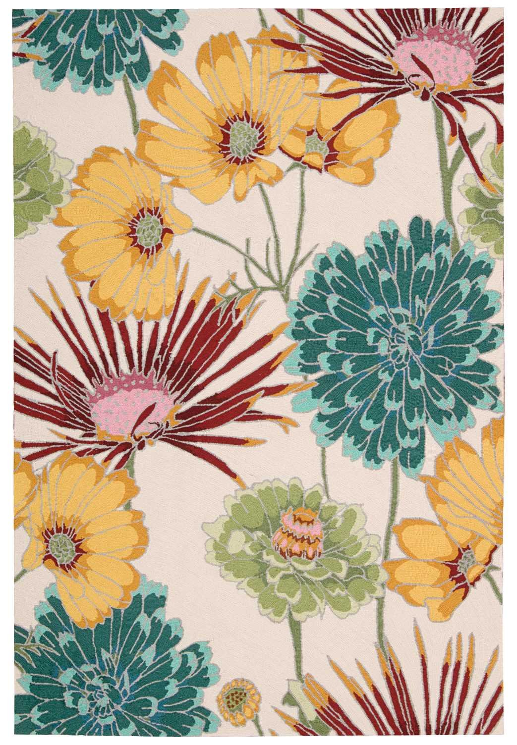 Nourison Fantasy Floral Ivory 5' x 7'6