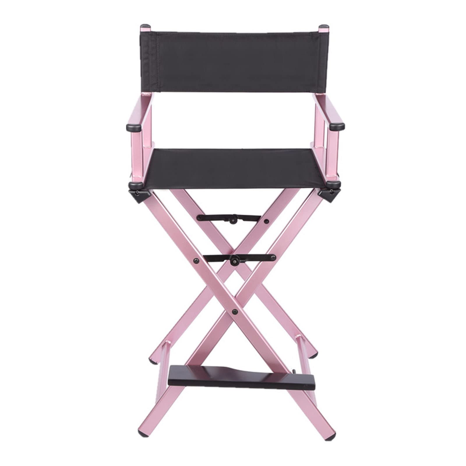 Pink Aluminum Director Chair - Lightweight & Durable Makeup Chair for Salon, Photography, and Relaxation - Perfect for Professional Stylists, Home Use, and Outdoor Leisure (Rose Gold, Silver, Black Options)
