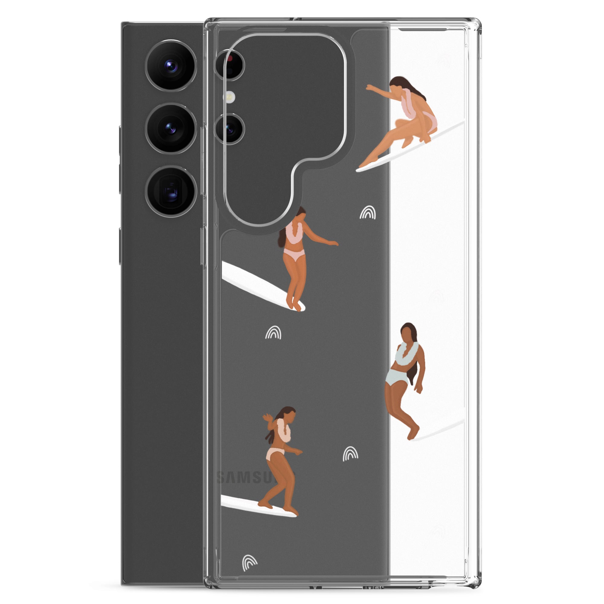 He'e Nalu Clear Protective Case for Samsung Galaxy - Slim Scratch-Resistant Cover for Everyday Use, Travel & Outdoor Activities