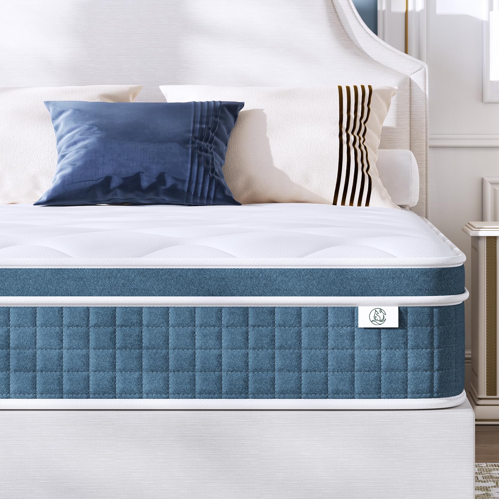 8 Inch Hybrid Twin Mattress in a Box - Memory Foam & Pocket Spring for Pressure Relief - Breathable Medium Firm Single Bed Mattress (75