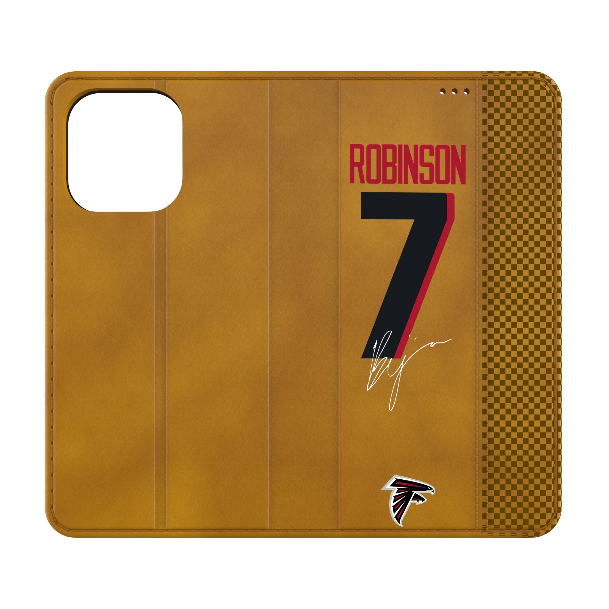 Bijan Robinson Atlanta Falcons iPhone Case - Premium 7 Game Tactic Folio Cover for iPhone 14/13/12/11 Pro Max - Perfect for Game Days & Falcons Fan Gifts