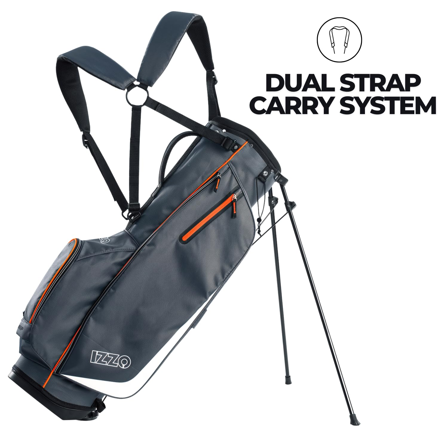 Ultra Lightweight Golf Stand Bag - IZZO Premium Carry Golf Bag for Men & Women - Perfect for Walking the Course, Range Practice & Travel