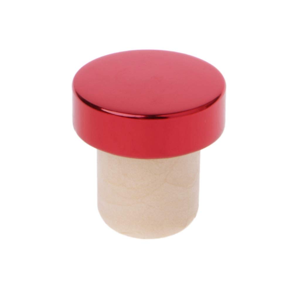 BERTERI 4-Piece Wine Bottle Stoppers - Reusable Beer Cork Plug with Iron Cover for Kitchen, Bar & Home Use - Perfect for Wine Preservation, Party Accessories & Beverage Storage