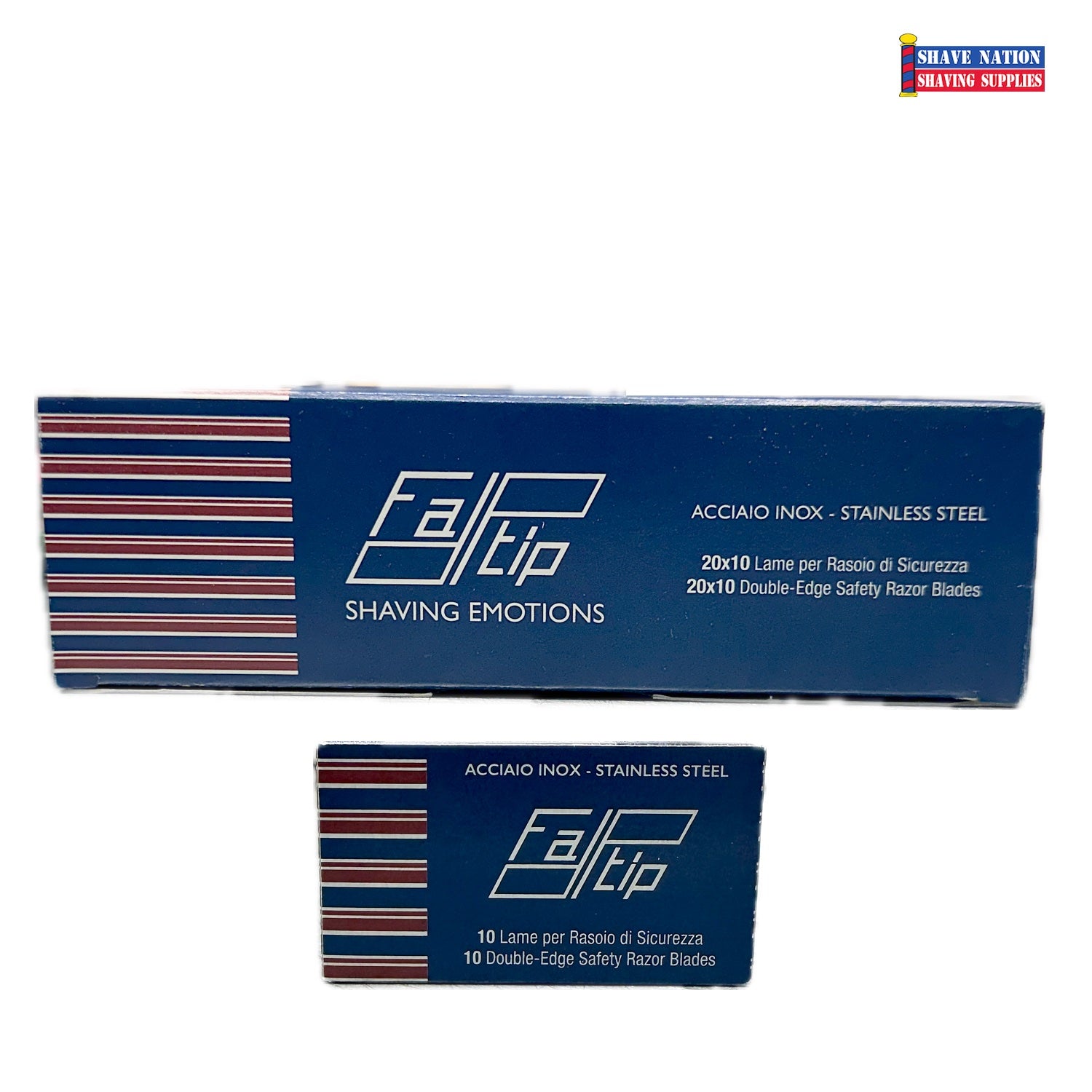 Fatip Premium Stainless Steel Double Edge Safety Razor Blades - 100 Count Pack - Ultra Sharp for Smooth Shaving - Perfect for Men's Facial Hair & Body Grooming