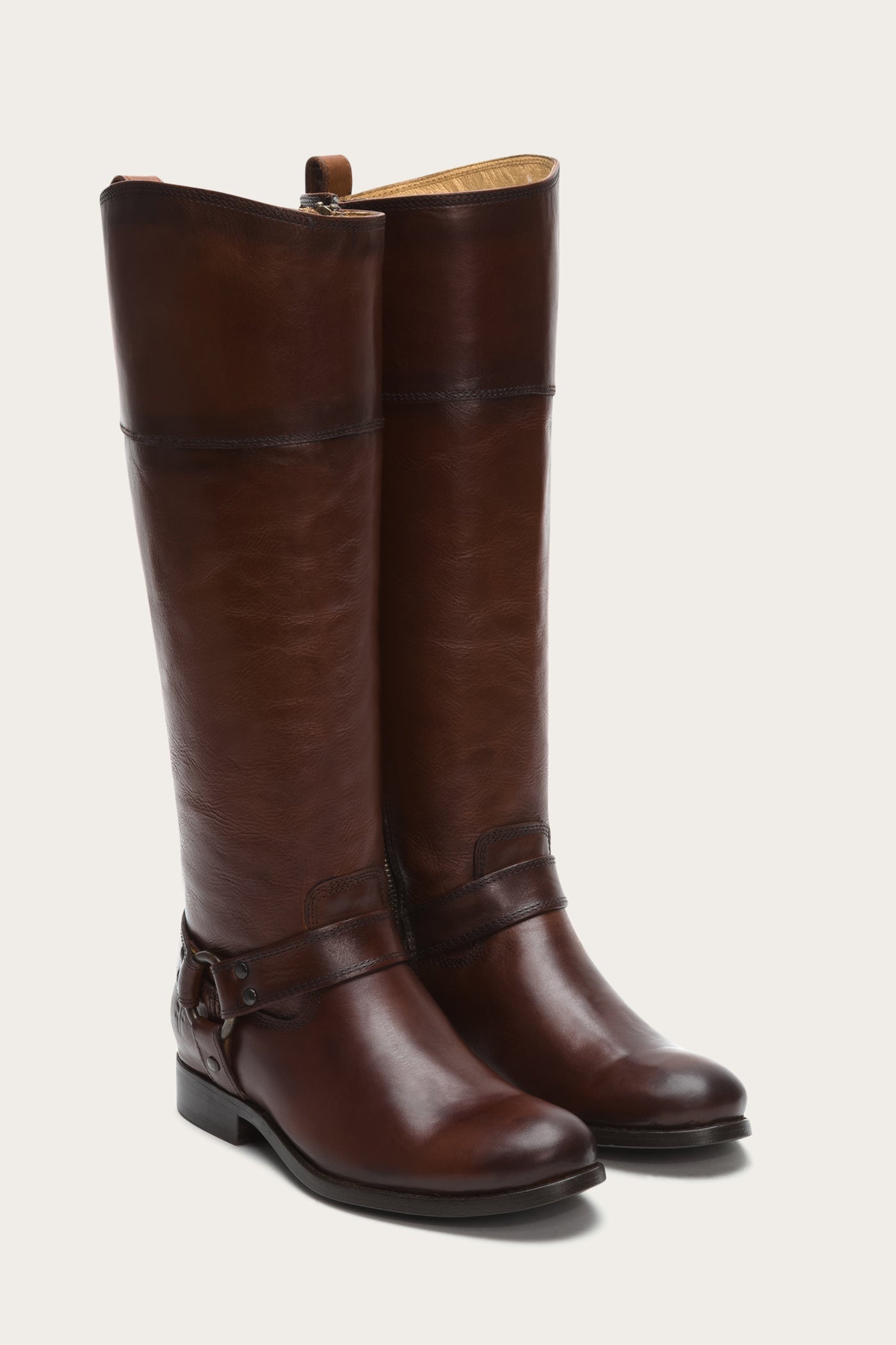 Melissa Harness Inside Zip Wide Calf Boots - Pre-Owned Women's Fashion Boots for Wide Calves | Perfect for Fall, Winter & Casual Outfits