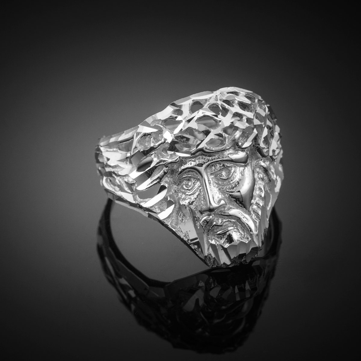 14k White Gold High Polish Cat Ring for Women - Elegant Dainty Jewelry Gift for Cat Lovers, Perfect for Daily Wear & Special Occasions