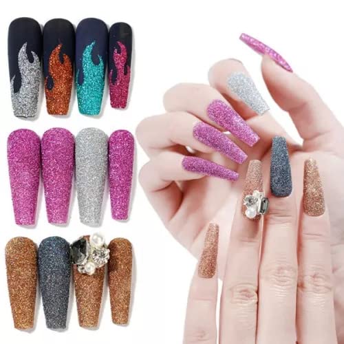 12Boxes/Set Holographic Nail Glitter Powder - Sparkles, Sequins & Pigment Mix for Nail Art & Decoration | Perfect for DIY Manicures, Salon Nails & Party Glam Looks