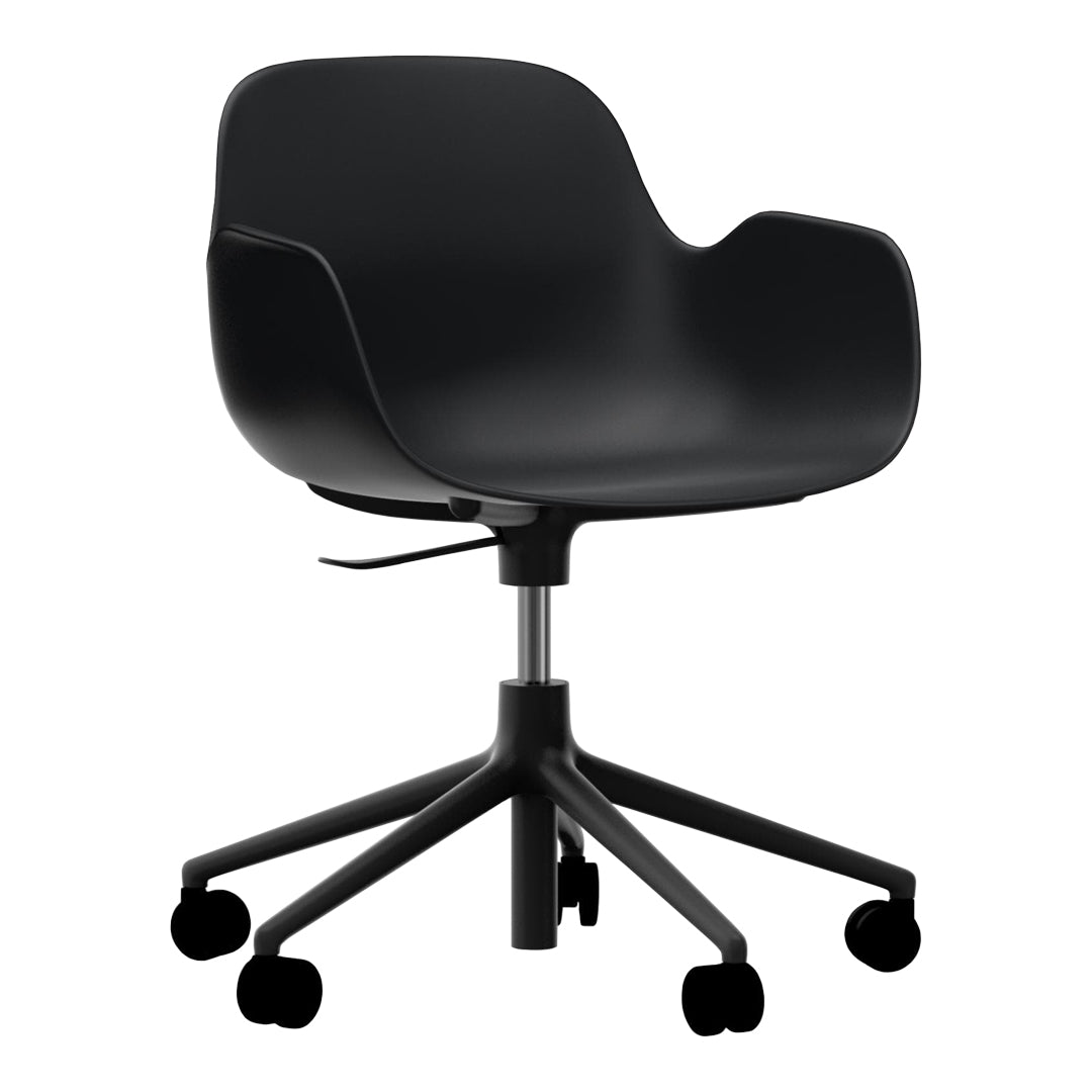 Modern Form Armchair with 5W Swivel Base & Gas Lift Mechanism - Ergonomic Office Chair for Home & Workspace Comfort