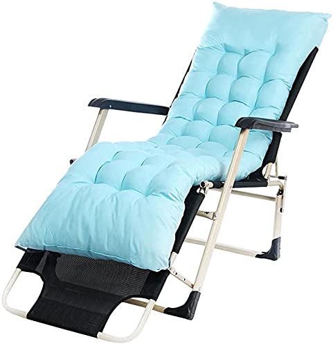 Premium Outdoor Chaise Lounge Cushion - Waterproof Thick Seat Pad for Patio, Garden, Poolside & Deck Furniture - Comfortable Recliner, Rocking Chair & Swing Bench Cushion (Blue) - Perfect for Relaxing, Sunbathing & Lounging
