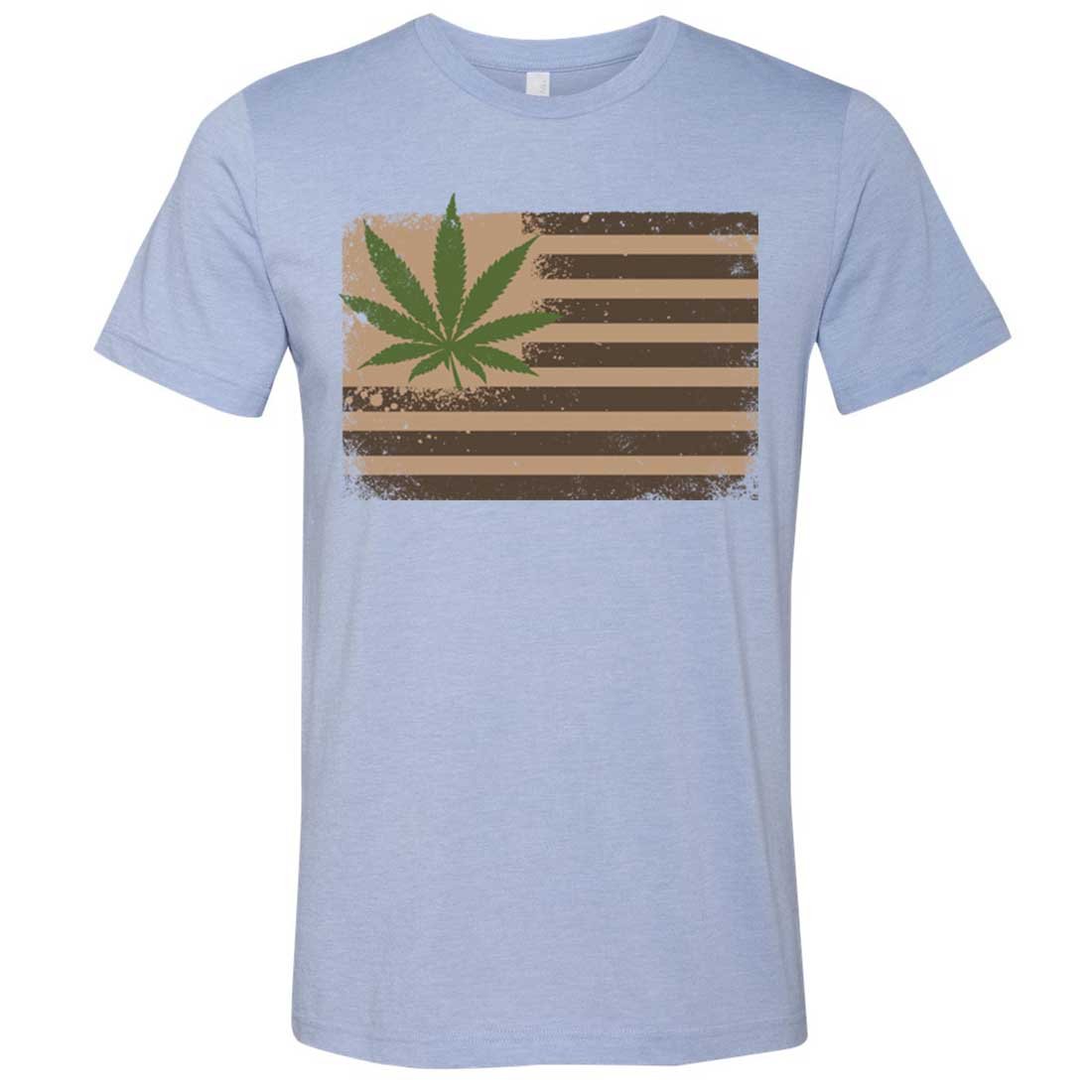 Pot Leaf Hemp Flag USA Men's Lightweight Fitted T-Shirt - Soft Cotton Tee for Casual Wear, Festivals & 420 Celebrations