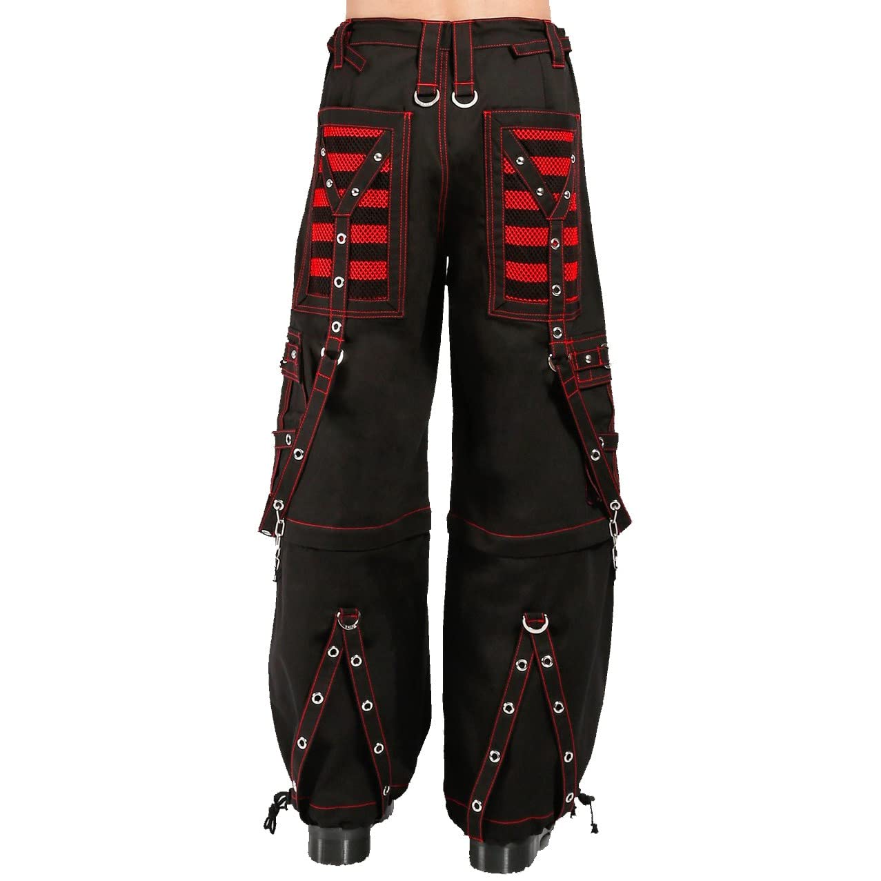 Gothic Punk Rock Emo Bondage Pants for Men - Black & Pink Alternative Shorts | USA | Perfect for Concerts, Halloween & Alternative Fashion