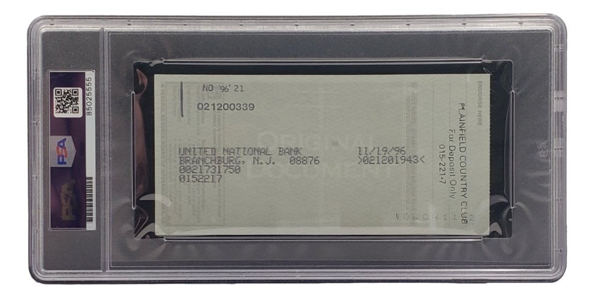 Authentic Bobby Thomson New York Giants Signed Bank Check with PSA/DNA Certification 85025555 - Perfect for Sports Memorabilia Collectors and Baseball Fans