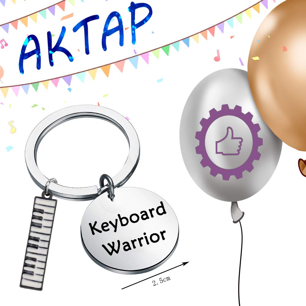 AKTAP Piano Keyboard Keychain - Perfect Gift for Pianists & Music Teachers - Miniature Musical Instrument Key Ring - Ideal for Piano Enthusiasts, Music Students & Keyboard Players (Great for Birthdays, Graduations & Music Appreciation Gifts)