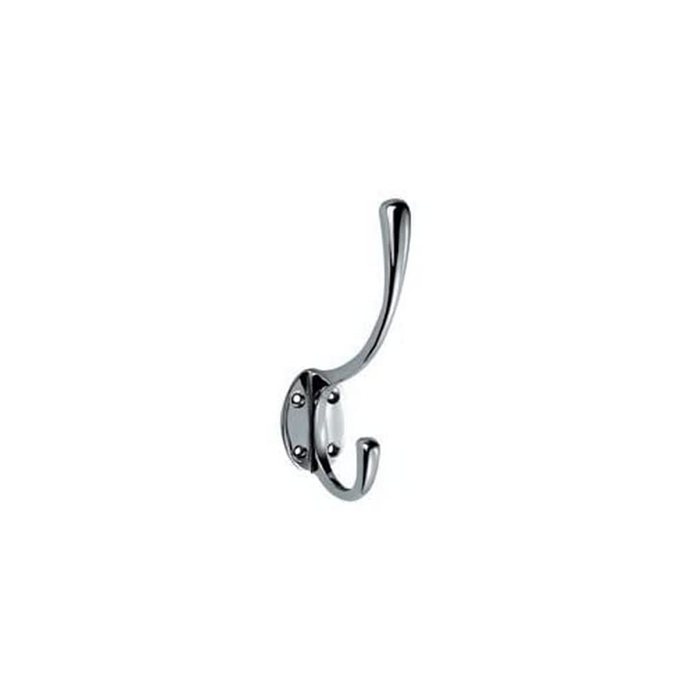 AA25SC Satin Chrome Wall Mounted Hat & Coat Hook - 127mm (5 Inch) for Entryway, Bedroom, Bathroom & Closet Organization